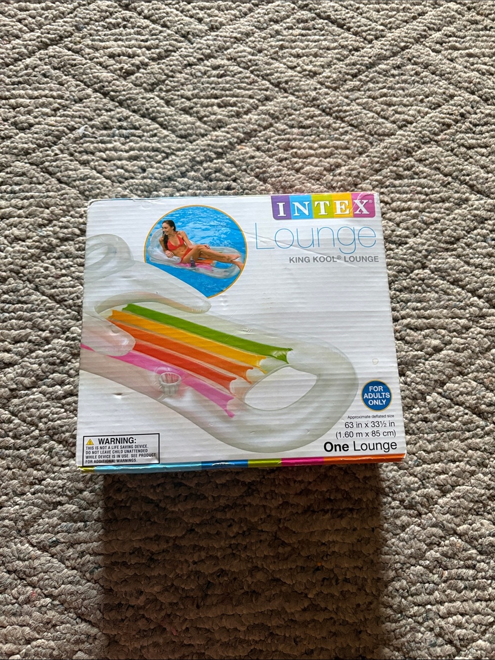 New Intex Clear Inflatable Lounge